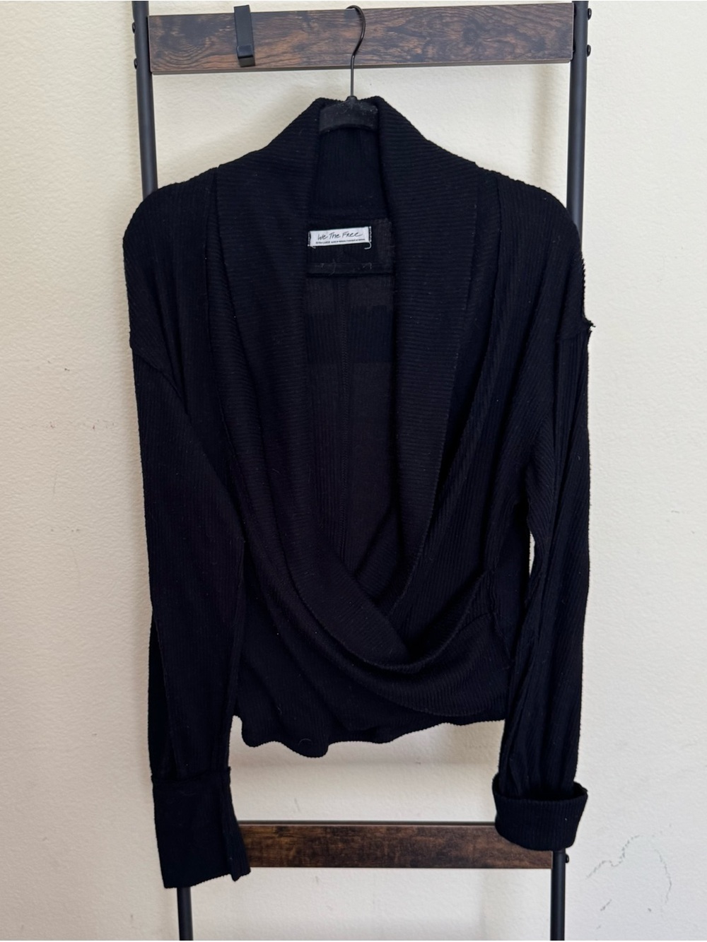 Free People Draped Open-Front Knit Sweater